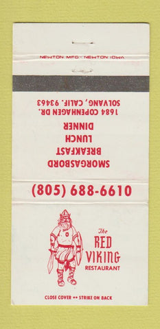 Matchbook Cover - Red Viking Restaurant Solvang CA 30 Strike