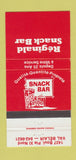 Matchbook Cover - Reginald Snack Bar Val Belair QC 30 Strike