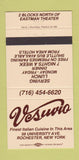 Matchbook Cover - Vesuvio Italian Rochester NY 30 Strike