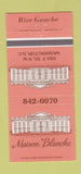 Matchbook Cover - Maison Blanche Washington DC 30 Strike