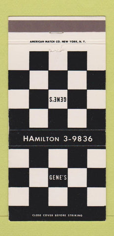 Matchbook Cover - Gene's French Restaurant Huntington LI NY 30 Strike
