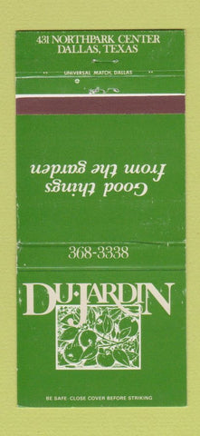 Matchbook Cover - Du Jardin Restaurant Dallas TX WEAR 30 Strike