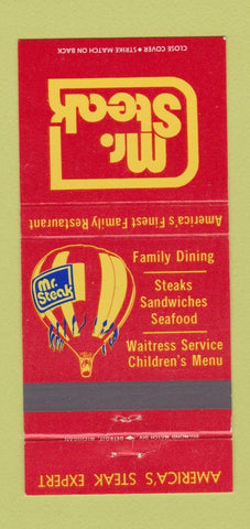 Matchbook Cover - Mr Steak Traverse City MI 30 Strike