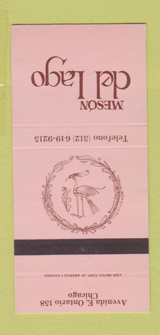 Matchbook Cover - Meson Del Lago Chicago IL 30 Strike