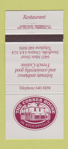 Matchbook Cover - Corner House Restaurant Stouffville ON 30 Strike