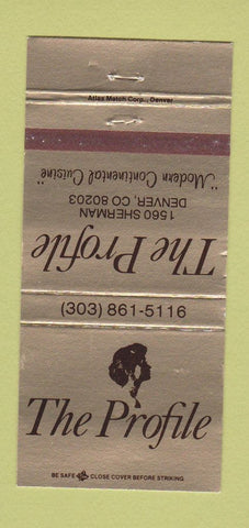 Matchbook Cover - The Profile Denver Colorado 30 Strike