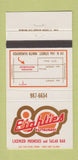 Matchbook Cover - Eighties Restaurant North Vancouver BC 30 Strike