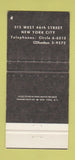 Matchbook Cover - Broadway Joe New York City WEAR 30 Strike