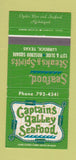 Matchbook Cover - Captain's Galley Seafood Restaurant Lubbock TX 30 Strike