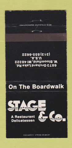 Matchbook Cover - Stage Deli West Bloomfield MI 30 Strike