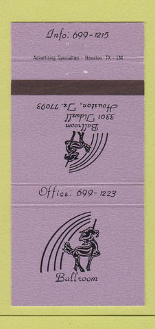 Matchbook Cover - Ballroom Houston TX 30 Strike