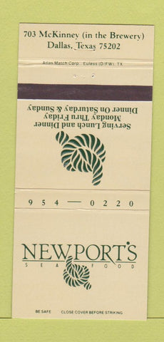 Matchbook Cover - Newport's Seafood Dallas TX 30 Strike