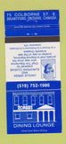 Matchbook Cover - Zorba's Greek Restaurant Brantford ON 30 Strike