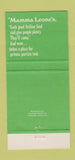 Matchbook Cover - Mama Leone's Boston New York City Italian 30 Strike