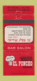 Matchbook Cover - El Poncho Restaurant Levis QC WEAR 30 Strike
