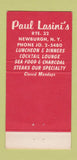 Matchbook Cover - Lasini's Newburgh NY restaurant WEAR 30 Strike