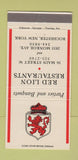 Matchbook Cover - Red Lion Restaurant Rochester NY WEAR 30 Strike