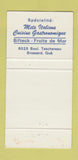 Matchbook Cover - Villa Massimo Brossard QC 30 Strike