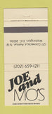 Matchbook Cover - Joe and Mo's Washington DC 30 Strike