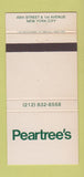 Matchbook Cover - Peartree's New York City WEAR 30 Strike