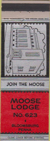 Matchbook Cover - Matchbook Cover Moose Lodge Bloomsburg PA