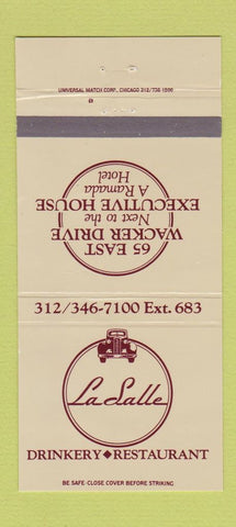 Matchbook Cover - LaSAlle Restaurant Chicago IL 30 Strike