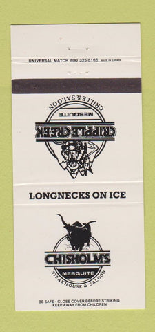 Matchbook Cover - Cripple Creek Mesquite Chisholms Charlotte NC 30 Strike