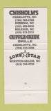 Matchbook Cover - Cripple Creek Mesquite Chisholms Charlotte NC 30 Strike