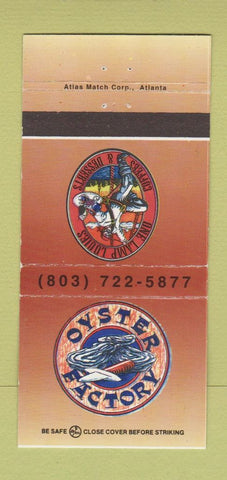 Matchbook Cover - Oyster Factory Charleston SC 30 Strike