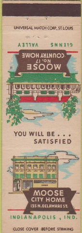 Matchbook Cover - Matchbook Cover Moose Lodge Indianapolis IN