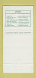 Matchbook Cover - Dakota Restaurant Pittsfield MA Avon CT Latham NY 30 Strike