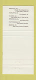 Matchbook Cover Grady's Restaurant Knoxville Charlotte Atlanta Memphis 30 Strike