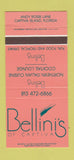 Matchbook Cover - Bellini's of Captiva Island FL Italian 30 Strike