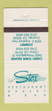 Matchbook Cover - Stox Restaurant Bakery Downey Chino CA 30 Strike