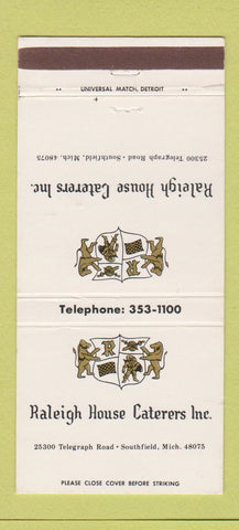 Matchbook Cover - Raleigh House Catering Southfield MI 30 Strike