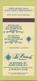 Matchbook Cover - La Bussola Ristorante Glen Cove NY Westbury 30 Strike