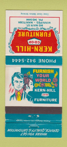 Matchbook Cover - Kern Hill Furniture COOP Winnipeg MB 30 Strike