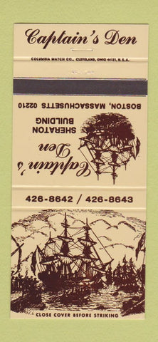 Matchbook Cover - Captain's Den Boston MA 30 Strike
