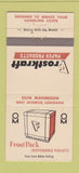 Matchbook Cover - Frostkraft Paper Products West Monroe LA 30 Strike