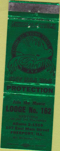 Matchbook Cover - Matchbook Cover Moose Lodge Freeport IL