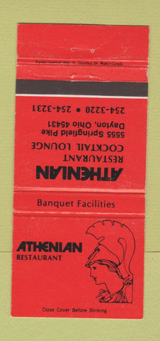 Matchbook Cover - Athenian Restaurant Dayton OH 30 Strike
