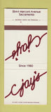 Matchbook Cover - Cjay's Sacramento CA 30 Strike