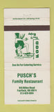 Matchbook Cover - Pusch's Family Restaurant Fairfield OH 30 Strike