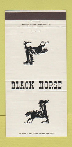 Matchbook Cover - Black Horse Burlingame CA restaurant 30 Strike
