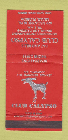 Matchbook Cover - Club Calypso Miami FL WEAR 30 Strike