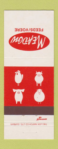 Matchbook Cover - Meadow Feeds South Africa 30 Strike