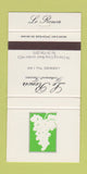 Matchbook Cover - Le Renoir London UK England 30 Strike
