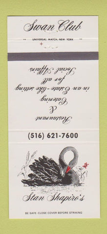 Matchbook Cover - Stan Shapiro's Swan Club  Glendwood Landing NY 30 Strike