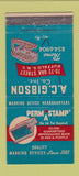 Matchbook Cover - AC Gibson Stamps Buffalo NY WEAR 30 Strike