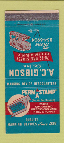 Matchbook Cover - AC Gibson Stamps Buffalo NY WEAR 30 Strike